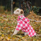 Dog rain Coat Waterproof Raincoat Puppy Jacket with Legs Buttons Zipper Hood Drawstring Fit for Yorkie Terrier Schnauzer Poodle Border Collie Labrador Golden Retriever 8lbs to 80lbs Pink XS