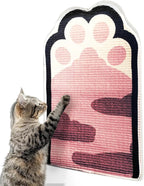 Lukamoo® Cat Scratching Pad, Wall Mounted Scratcher for Indoor Cats (Medium (24'' x 16'')) (Pink Paws)
