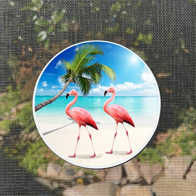 Screen Door Magnets Double Sided – Keep People, Kids, and Dogs from Running into The Screen Door - Robbins Aria Flamingos