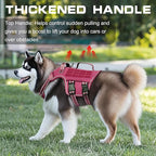Dog Harness for Large Dogs Heavy Duty, No Pull Tactical Dog Harness with Molle System, Easy On and Off Service Dog Vest, Breathable Padded, Adjustable Reflective Pet Vest for Walking Hiking Training