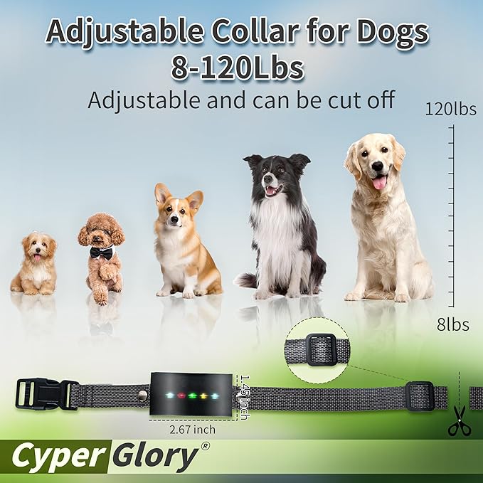 Dog Shock Collar with Remote Control,IP67 Waterproof Dog Training Collar with 4 Training Modes Rechargeable Shock Collar with 99 Adjustable Levels Dog Collars for Small Medium Large Dogs(8-120 Lbs)