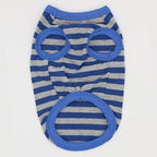 LOPHIPETS 100% Cotton Striped Dog Shirts for Small Dogs Chihuahua Puppy Clothes Tank Vest-Blue and Gray Strips/L