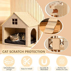 Cat Scratch Pad 78.7x15.8 Inch Self-Adhesive Trimmable Durable Cat Claws Furniture Protector for Couch Sofa Wall Door,Beige