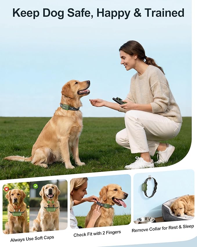 Jugbow Dog Training Collar - Dog Shock Collar 4200FT Innovative Upgraded Electronic Waterproof Collar with 4 Training Modes