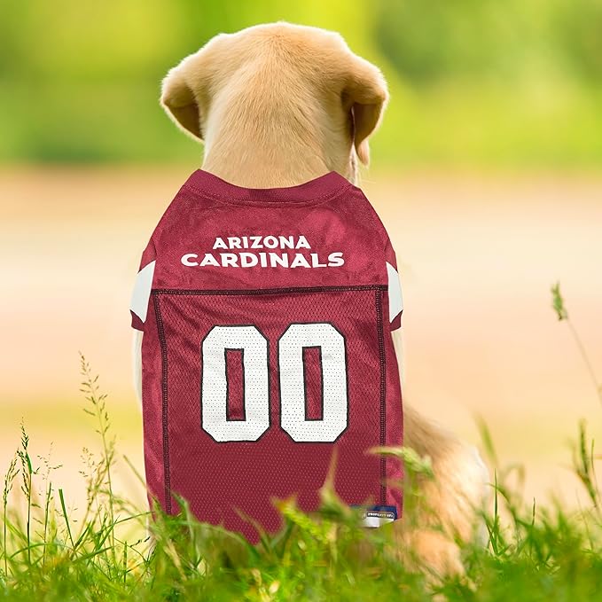 Pets First NFL Arizona Cardinals Dog Jersey, Size Small, Football Shirt Costume for Pet, Dog Sports T-Shirt, NFL Team Clothing for Cats, Licensed Pet Apparel Available in 7 Sizes and 32 Teams