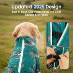 ROZKITCH Fleece Dog Jumpsuit, Pet Windproof Warm Cold Weather Jacket Vest with Luminous Zipper, Jumpsuit Apparel Outfit Clothes for Large Giant Dog Geometry 4XL
