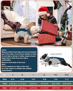 Doglay Dog Coat Waterproof Warm Dog Winter Jacket,Christmas Reflective Fleece Puppy Winter Coat with Harness Hole, Adjustable Snow Jacket for Small Medium Large Dogs