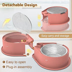Newget Stainless Steel Dog Bowl Set with Lids, 304 Metal Dual Food & Water Bowls for Dogs & Cats, Large Capacity Pet Feeder with Cover Keeps Food Fresh, Anti-Skid Dog Dish for Small/Medium/Large Pets