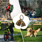 2 PCS Copper Collar Bell for Small Pet 1.7 Inch Pure Copper Bells Retro Craft Bells Handmade Small Bell for Crafts Anti-Lost Id Tags for Home, Door or Decoration