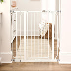 Regalo Extra Tall Baby Gate for Doorways & Bottom of Stairs, Pressure Mount for Babies, Toddlers & Pets, Tested & Safe for 30 Years, American Designed, White