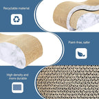 FluffyDream 2 in 1 Cat Scratcher Cardboard Lounge Bed, Cat Scratching Post, Durable Board Pads Prevents Furniture Damage,Large,Marble White