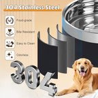UPSKY Elevated Dog Bowls – 27oz Stainless Steel Anti-Spill Set with Wooden Stand, Double Raised Bowls for Small/Medium Dogs to Reduce Neck Strain & Improve Digestion