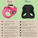 EcoBark Rapid Fastener Super Comfort Fully Adjustable Double Padded Step in Dog Harness (Medium, Pink)