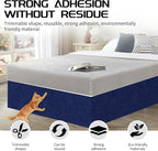 2 Pcs Total 78.8"x15.8" Cat Scratch Mat, Cat Scratch Couch Furniture Protector, Trimmable Self-Adhesive Cats Scratch Pads, DIY Cat Scratcher for Wall Protector and Covering Cat Tower (Blue)