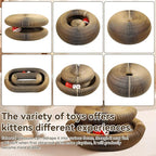 2PCS Magic Organ Cat Scratching Board,Foldable Reversible Accordion Cats Toy with Ball Bell for Indoor Outdoor Cats Toy Exercise Anxiety Relief