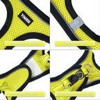 YIMEIS Dog Harness and Leash Set, No Pull Soft Mesh Pet Harness, Reflective Adjustable Puppy Vest for Small Medium Large Dogs, Cats (Fluorescent Yellow, X-Small (Pack of 1)