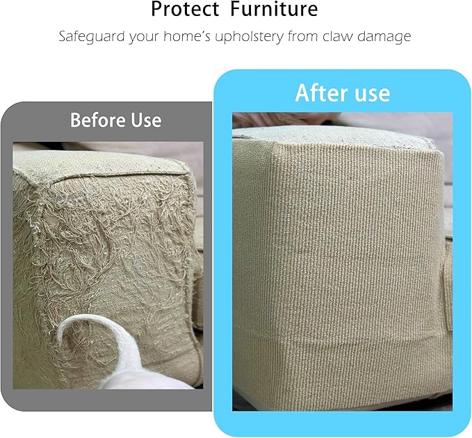Self Adhesive Cat Scratch Mat to Protect Furniture,16 x 78 in, Couch Protector from Cat Claws Scratching (Beige)