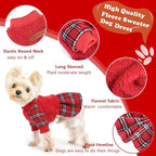 Dog Sweater Dog Winter Clothes for Small Dogs Boy Girl Fall Puppy Dress Warm Fleece Chihuahua Yorkie Teacup Doggie Sweaters Dresses Doggy Sweater for Small Dogs Girl Cat Outfits, Red, XXS