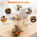 Magic Organ Cat Scratcher, Kitty Kurlz Cat Toys Cardboard Cat Scratching Board, Interactive Cat Toys for Indoor Cats, Mental Physical Exercise Cat Toys with Bell Ball