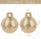 AUEAR, 30 Pieces Vintage Brass Bells 27mm Mini Jingle Bell for DIY Wind Chimes Home Decor