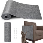 Cat Scratch Mat - 78.74"x15.74" Self-Adhesive Anti Scratching Pad for Couch, Trimmable DIY Cat Sofa Furniture Wall Cat Tower Protector, Replacement Pads for Pet Couch Protector from Claws Light Gray