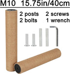 7.4cm 2.91in Diameter Cat Tree Scratching Post Replacement Jute Pole Parts for Cat Tower (15.75in/40cm, M10*2poles)