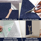 Cat Scratching Mat, 118.5"x15.9" Trimmable Self-Adhesive Cat Scratch Carpet, Couch Protector from Cats Claws, Furniture Corner Protectors for Cats, Indoor Furniture Protection for Chair (Dark Blue)