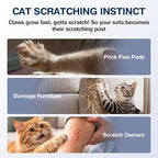 157.5" x 15.8" Cat Scratch Furniture Protector, Self-Adhesive Couch Protector from Cat Claws, Cats Scratching Mat for Couch, Sofa, Wall & Door, DIY Cat Scratch Pads Replacement, 2 Pack (Brown)