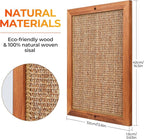 Cat Scratching Post - BXL, Natural Wooden Sisal Cat Wall Scratcher, Floor or Wall Mounted Vertical Cat Scratch Pad for Indoor Cats Adults or Kittens, Cat Wall Furniture Protector