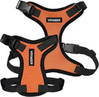 Voyager Step-in Pet Harness - All Weather Mesh, Adjustable Step in Harness for Cats and Dogs by Best Pet Supplies - Orange/Black Trim, XS