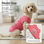 Parisian Pet 2 Pack Dog Shirts – 100% Cotton Shirts for Large Dogs – Pink Sleeveless Stylish Girl Dog Clothes – Breathable and Lightweight Pet Apparel - Stretchy Summer T Shirts for Dogs