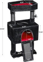 BEWISHOME Cat Tree Tower for Indoor Gothic Cat Trees with Coffin Bed, Cat Condo Cat House with Scratching Posts, Cat Shelves with Spider Toy, Pet Play Activity Center Black with Red, MMJ95R