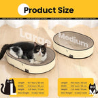 Large Oval Cat Scratcher Bowl, Cardboard Cat Scratching Pad & Lounge Bed, High-Density Reversible Cat Nest for Large Indoor Cats, Furniture Protector with Ergonomic Curve, Gift Catnip Included