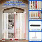 59 Inch Extra Tall Pet Gate for Cats,29.92“- 48” Adjustable Wide Dog Gates,No Drilling Pressure Mounted Walk Through Tall Cat Gate for Doorways,Hallway,Stairs