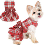 Dog Sweaters Dog Clothes for Small Dogs Boy Girl Fall Puppy Dress Warm Fleece Chihuahua Yorkie Teacup Doggie Sweaters Dresses Doggy Sweater for Small Dogs Girl Cat Outfit (Red, Small)