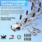 Dog Training Collar, Adjustable Stainless Steel Collar with Quick Release Buckle for Small Medium Large Dogs (S/Neck Girth 11.2"-14.5")