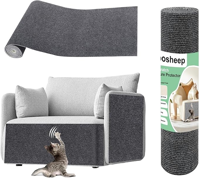 Furniture Pet Protectors Sofa Protector for Cats Couch Corner Protectors for Cat Scratch Furniture Protector Corner Grey 15.8"×23.6"
