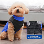 Warm Fleece Dog Coats for Medium Dogs,D-Rings Waterproof Puppy Jacket for Cold Winter,Blue L