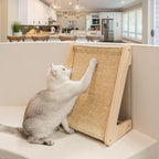 PETKARAY Cat Scratcher, Sisal Scratching Ramp, L Shape Scratch Pad for Indoor Cats, Kitten Wall Furniture Protector Small