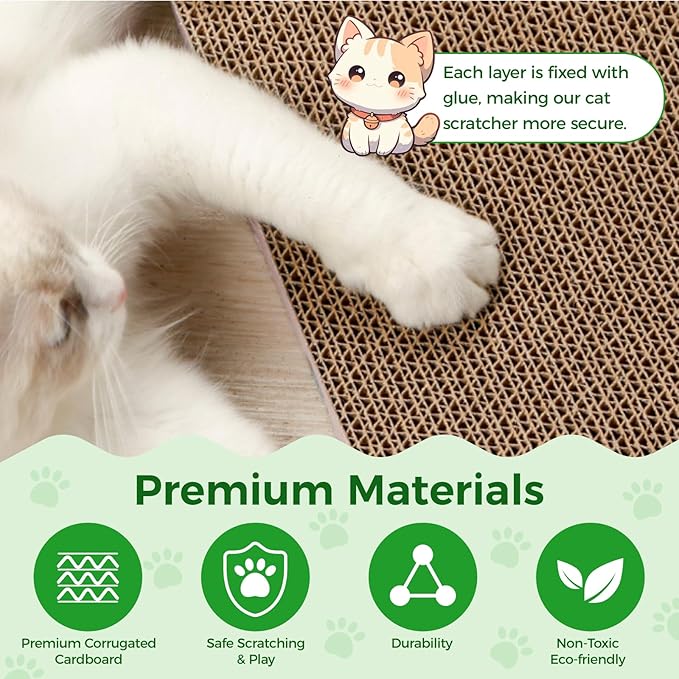 Round Cat Scratcher Refill, 10" Diameter Cat Scratching Board for Indoor Cats, Cardboard Cat Scratcher Pads，Double-Sided (2 PCS)