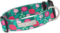 Lucky Love Dog Wide Dog Collar - Adjustable, Durable, Soft Webbing, & Comfortable 1.5 inch Wide Collar for Dogs Male and Female with Strong Buckle - Penny, Medium