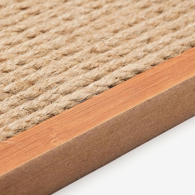 Premium Sisal Rope 22 Inch Cat Scratching Board, Cat Scratchers for Indoor Cats, Protecting Furniture Cat Scratching Pad, Cat Scratching Post with Natural Rope On Soft Wood, Wall Mount Cat Scratcher