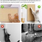 4 PCS Carpet Cat Scratching Mat Sisal, 15.7 x 7.8 inch Natural Sisal Cat Scratching Mat with Adhesive Hook Loop Tape for Indoor Protect Couch and Carpets