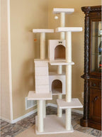 Armarkat Cat Tree Model B7701, Ivory, 36"(L)X31"(W)X77"(H)