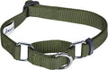 Blueberry Pet Essentials Martingale Safety Training Dog Collar, Military Green, X-Large, Heavy Duty Nylon Adjustable Collars for Dogs
