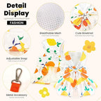 Cute Dog Dress Small Dog Clothes for Girls Female Puppy Outfits Yellow Lemon Pet Summer Clothes Bowknot Doggy Cat Princess Dress Harness for Holiday Birthday Party Costume Clothing (Yellow,XL)