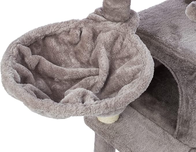 TRIXIE Pepito 39.4" Cat Tower, 3-Level Cat Tree with Sisal Scratching Posts and Ramp, Plush Condo and Hammock