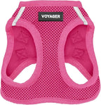 Best Pet Supplies Voyager Step-in Air Harness - All Weather Mesh, Reflective, No Pull Harness for Dogs, Cats - Secure with Hook & Loop Fastener, Buckle, Double D-Rings - Fuchsia, XL