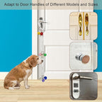 Dog Door Bell for Potty Training, Adjustable Dog Bells to Go Outside with Removable Bells Ring, Handmade Twisted Rope Puppy Training Bell (White)