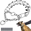 Adjustable Dog Collar, Pinch Collar for Dogs,Dog Training Collar for Small Medium Large Dogs,Metal Prong Collar with Comfort Rubber Tips (Large, 3.5mm, 21.6-Inch)